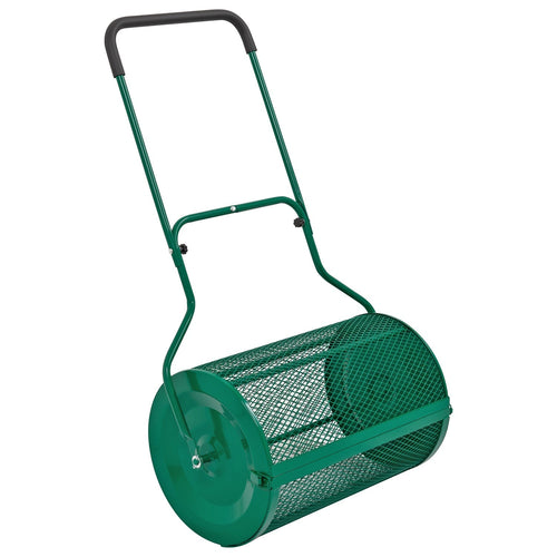 CMGardens 76L Lawn Compost Spreader Top Dress Soil/Fertiliser/Seed Heavy Duty Garden Roller